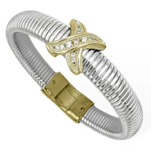 X Coil Statement Cuff With Gold